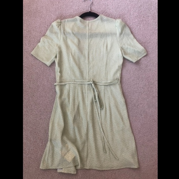 Rouje Style Green Dotted Wrap Dress - Picture 2 of 3